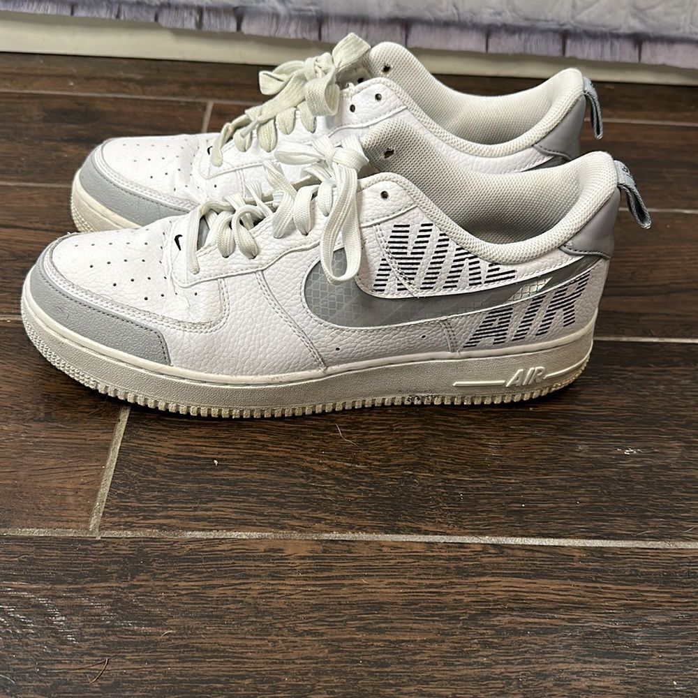 👟 Men’s Nike Air Force 1 Sneakers - White and Gray - Size 11